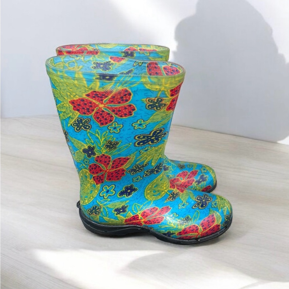 SLOGGERS Floral Garden Rain boot, gardening boot waterproof Women’s SZ 8
